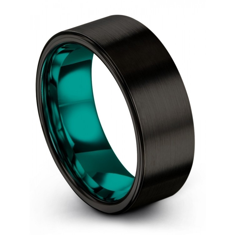 Dark Knight Aqua Teal 8mm Latest Wedding Ring