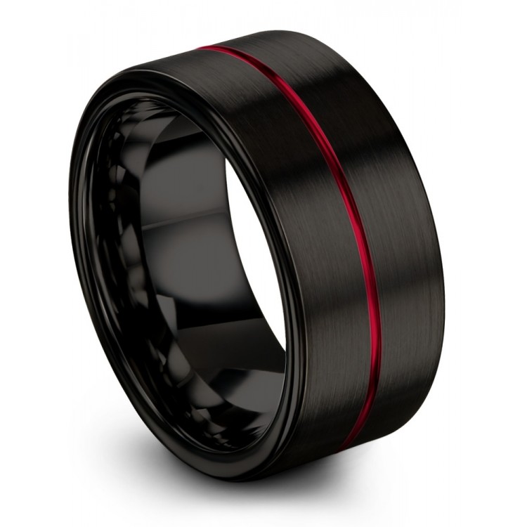 Dark Knight Crimson Allure 10mm Fancy Wedding Ring