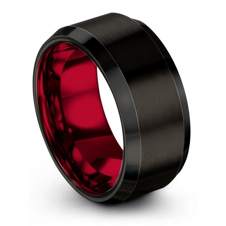 Dark Knight Crimson Allure Unique Wedding Ring