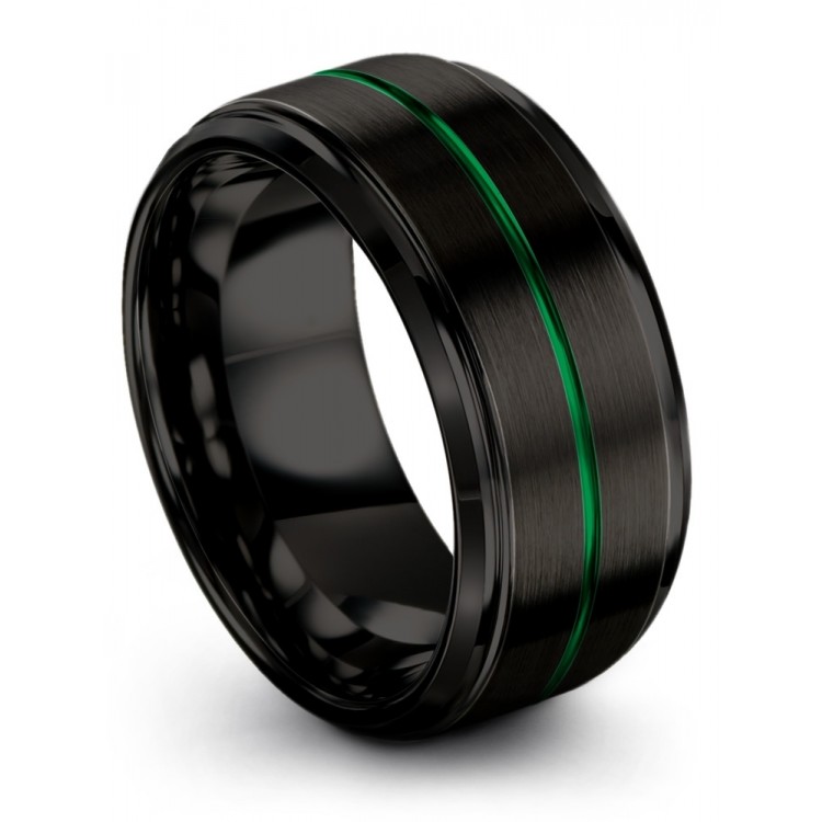 Dark Knight Emerald Zing 10mm fancy Wedding Ring