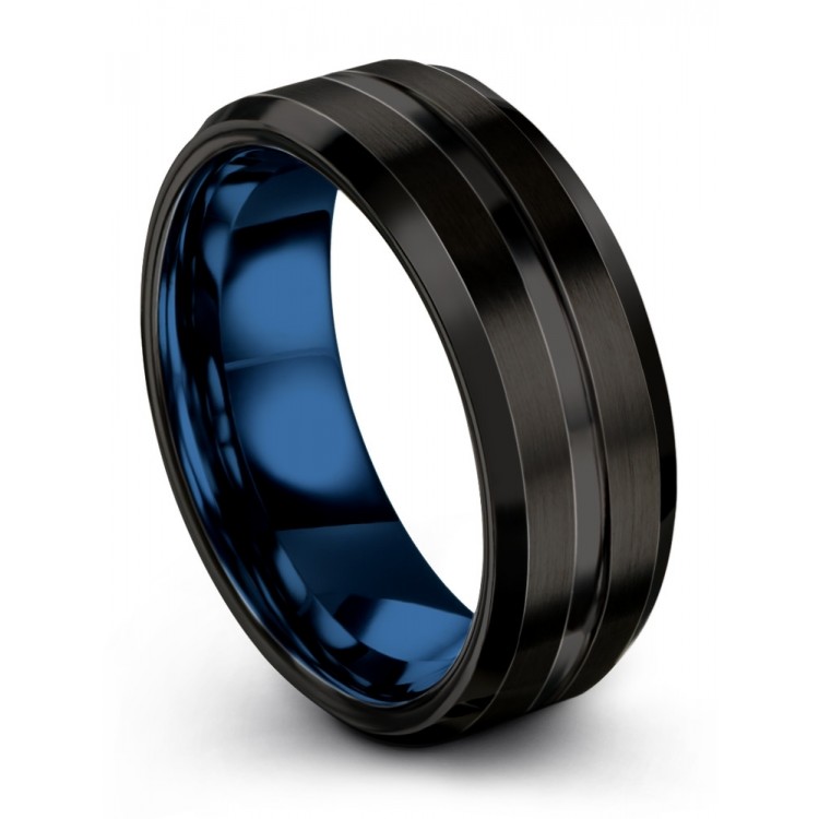 Dark Knight Empire Blue 8mm Latest Wedding Rings