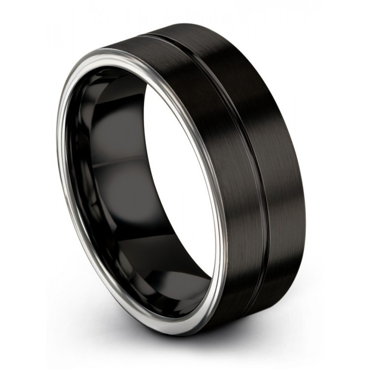 Dark Knight Galena Gray 8mm Wedding Ring