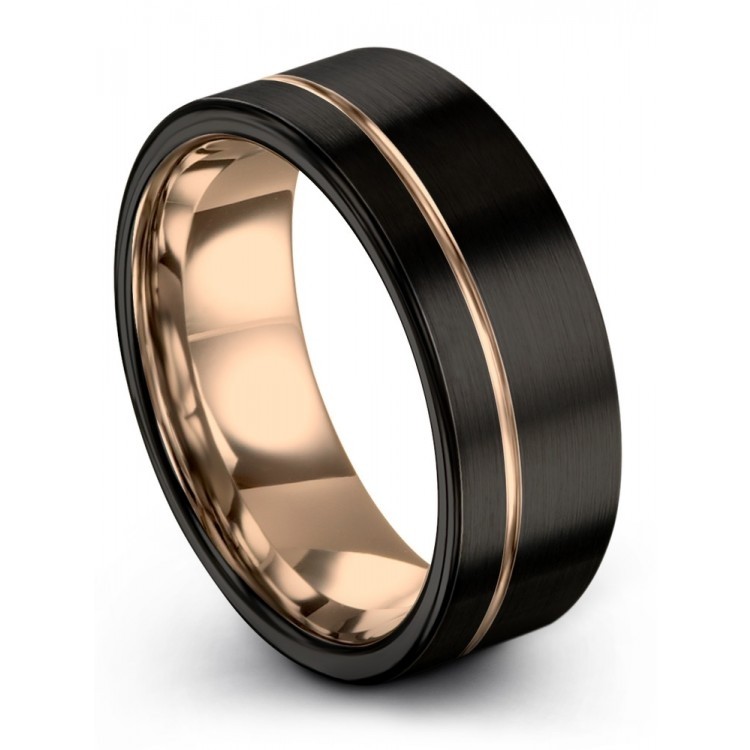 Dark Knight Rose Gold 9mm Latest Wedding Ring