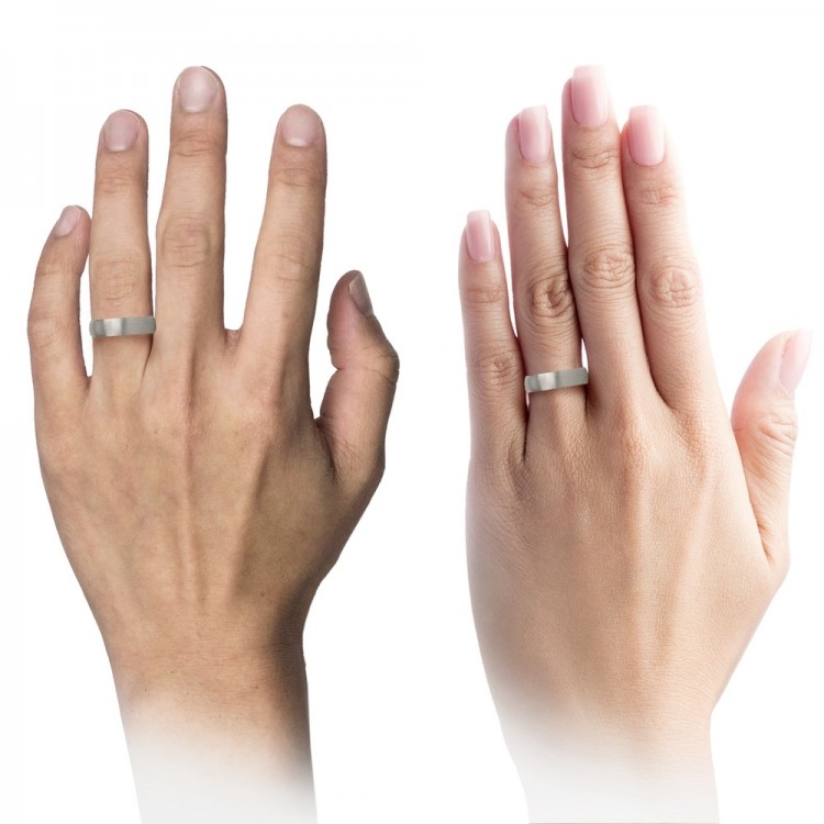 Galena Gray Dark Knight Emerald Zing 6mm Unique Wedding Ring