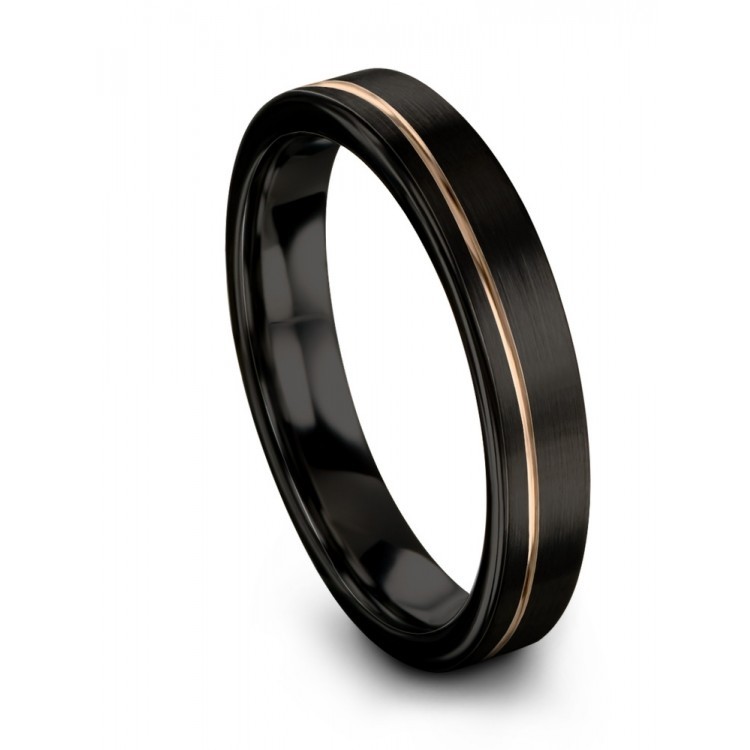 Dark Knight Rose Gold 4mm Wedding Ring