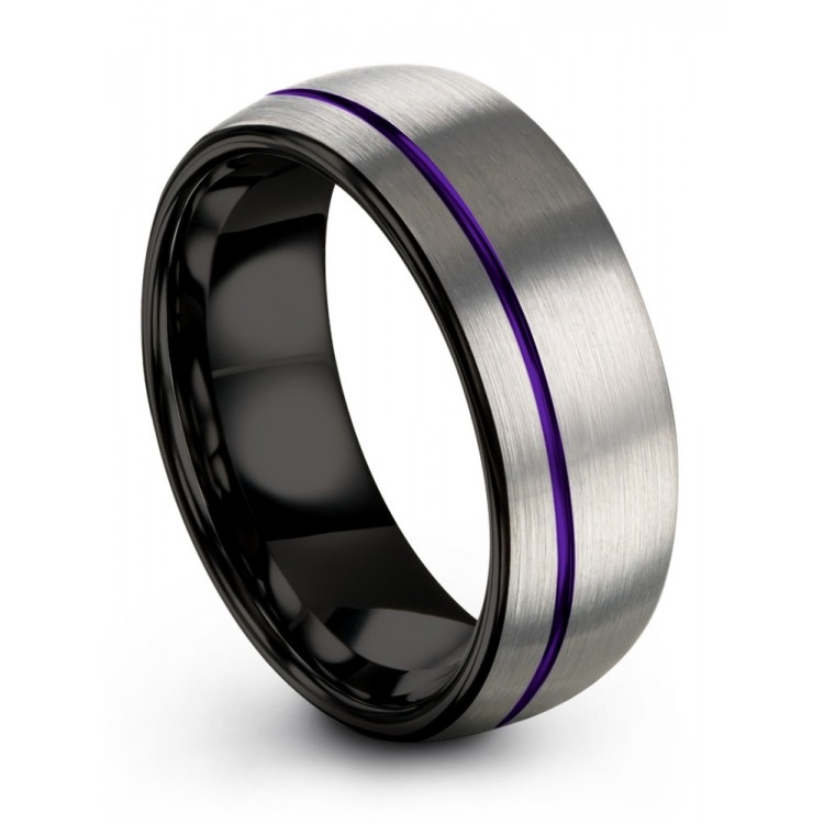 Galena Gray Dark Knight Royal Bliss 8mm Latest Wedding Ring for men