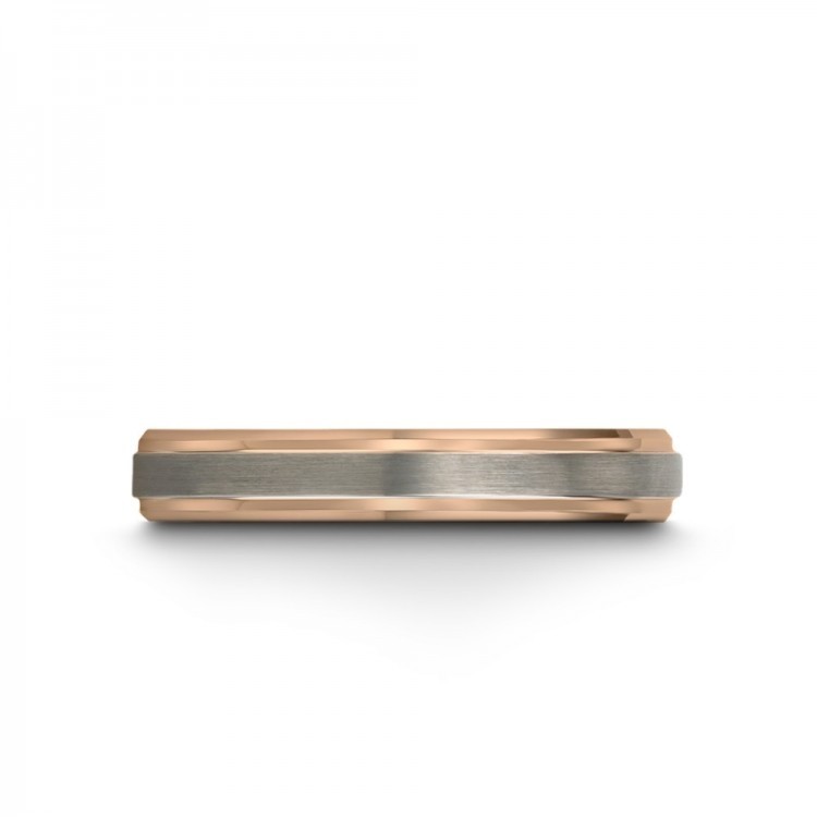 Galena Gray Rose Gold 4mm Unique Wedding Ring