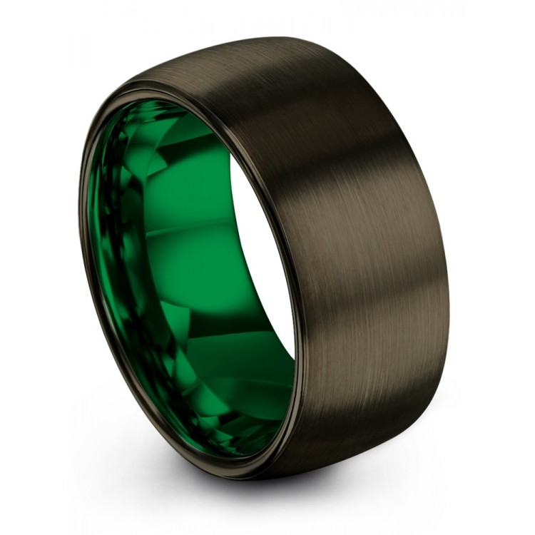 Moonlit Graphite Emerald Zing 10mm Latest Wedding Ring