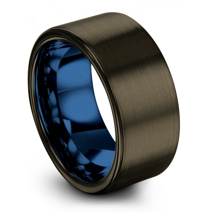 Moonlit Graphite Empire Blue 10mm Wedding Ring